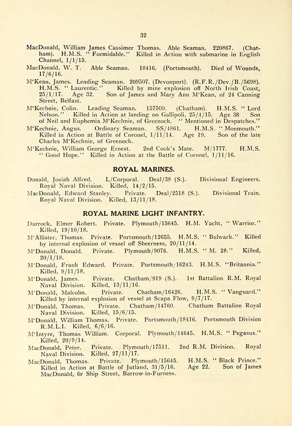 (36) Page 32 - Royal Marines -- Royal Marine Light Infantry