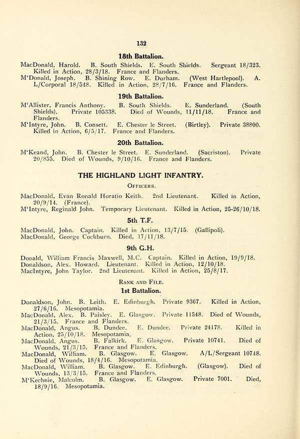 (136) Page 132 - Highland Light Infantry