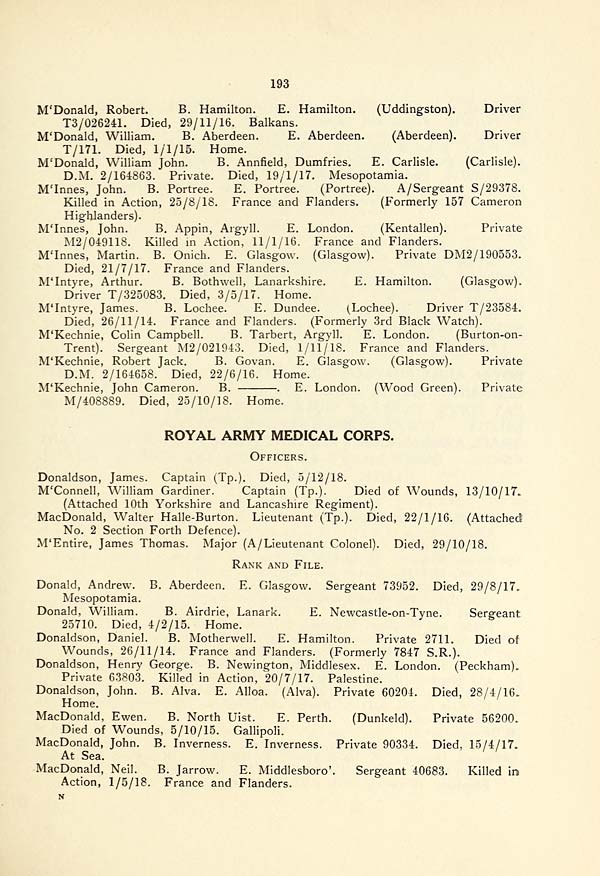 (197) Page 193 - Royal Army Medical Corps