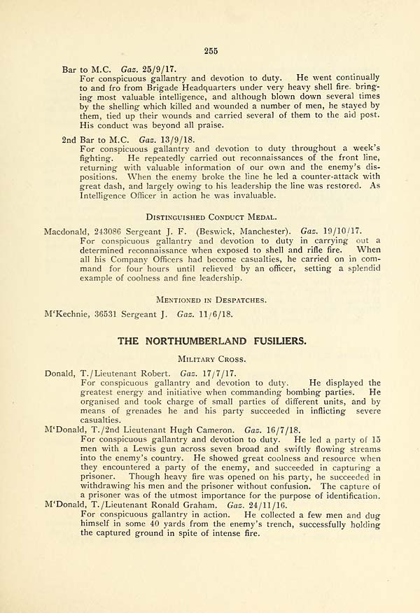 (259) Page 255 - Northumberland Fusiliers