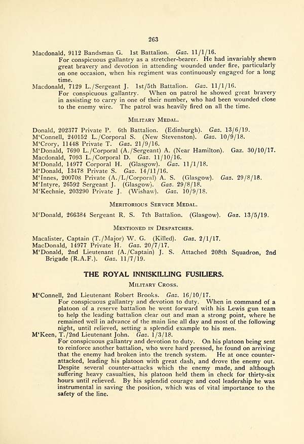 (267) Page 263 - Royal Inniskilling Fusiliers