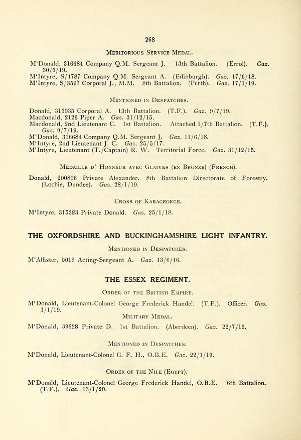 (272) Page 268 - Oxford and Bucks Light Infantry -- Essex Regiment