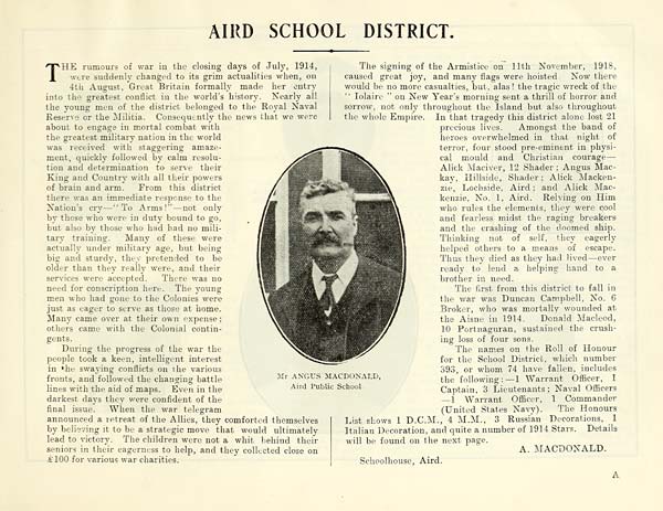 (21) Photograph - Aird School District