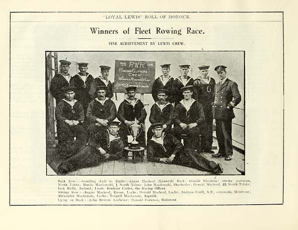 (44) Photograph - Winners of fleet rowing race