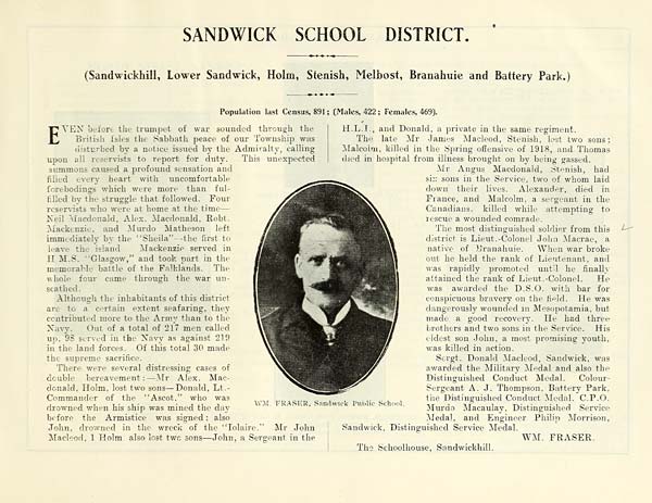 (55) Photograph - Sandwick School District