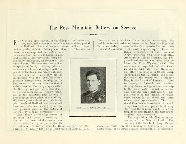 (67) Photograph - Ross Mountain Battery on service
