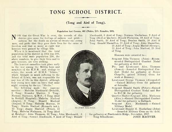 (123) Photograph - Tong School District -- Tong and Aird of Tong