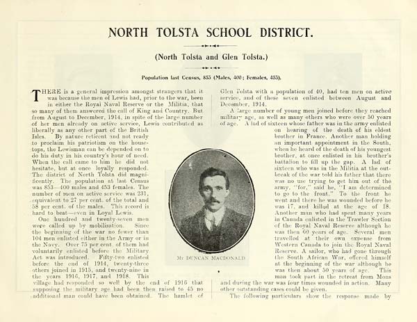 (145) Photograph - North Tolsta School District -- North Tolsta and Glen Tolsta