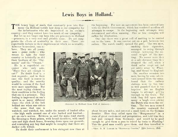 (156) Photograph - Lewis boys in Holland