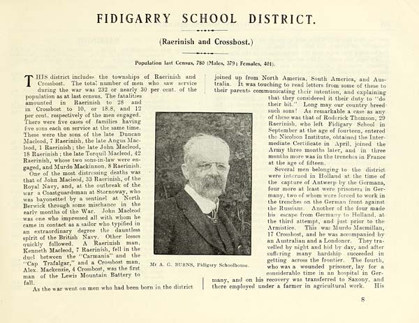 (277) Photograph - Fidigarry School District -- Raerinish and Crossbost
