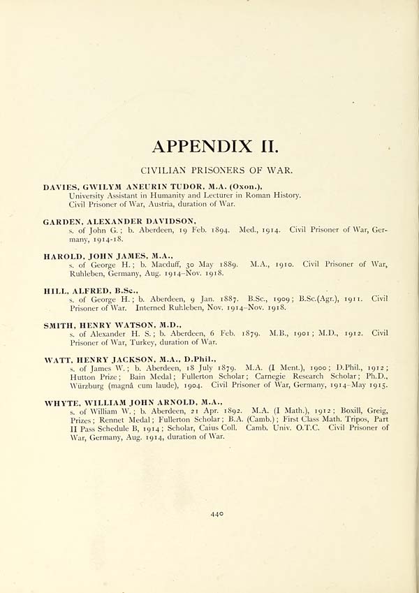 (458) Page 440 - Appendix 2: Civilian prisoners of war