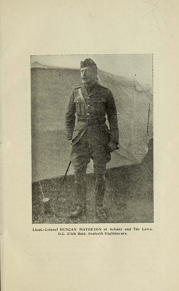 (9) Frontispiece portrait - Lieutenant-Colonel Duncan Matheson of Achany and the Lews