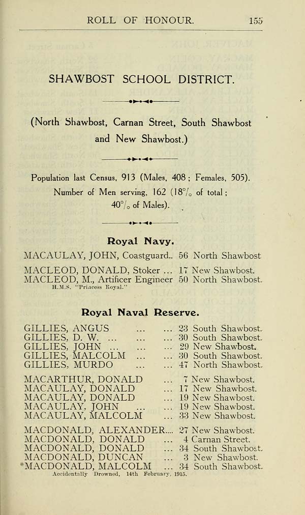 (161) Page 155 - Shawbost School District -- Royal Navy -- Royal Naval Reserve