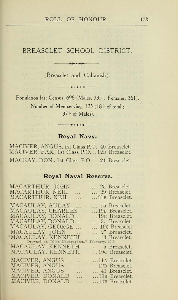 (179) Page 173 - Breasclet School District -- Royal Navy -- Royal Naval Reserve