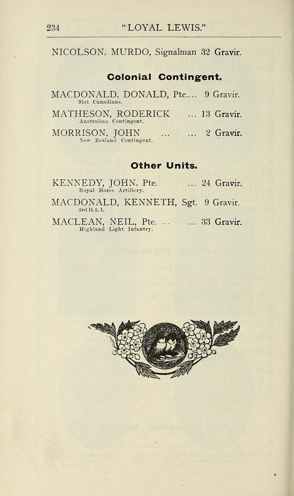 (240) Page 234 - Colonial contingent -- Other units