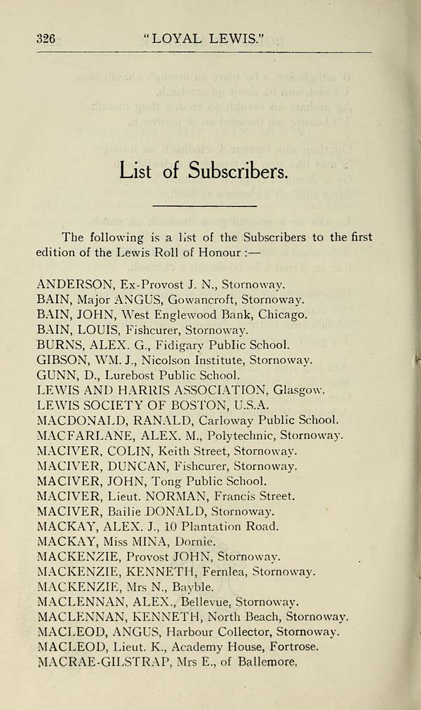 (332) Page 326 - List of subscribers