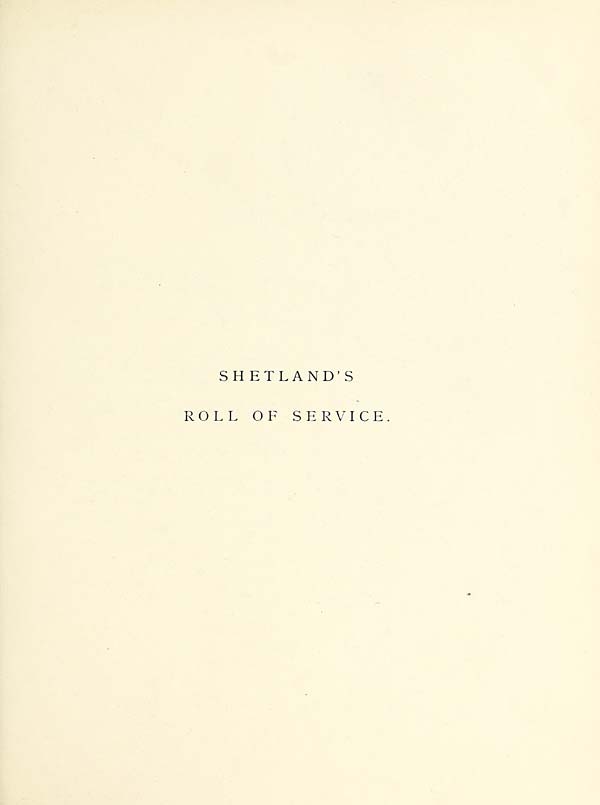 (165) Divisional title page - Shetland's roll of service