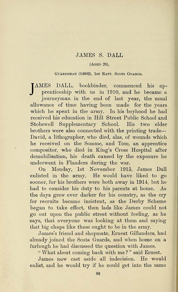 (92) Page 88 - James S. Dall (Aged 20)