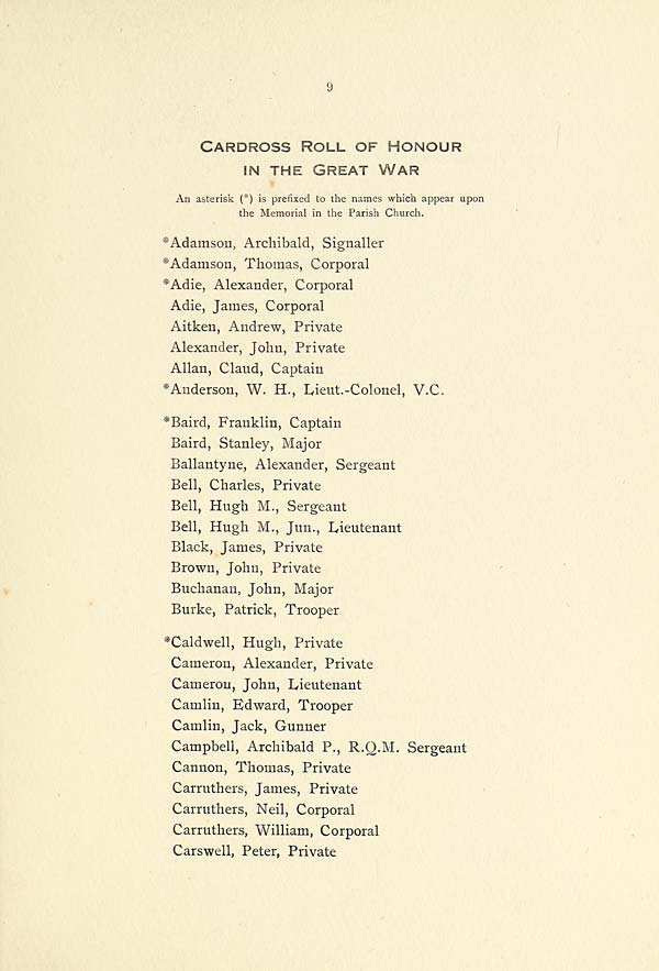 (13) Page 9 - Cardross roll of honour