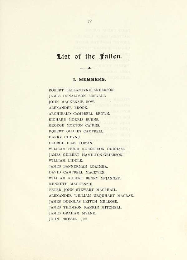 (49) Page 39 - List of the fallen: Anderson -- Prosser