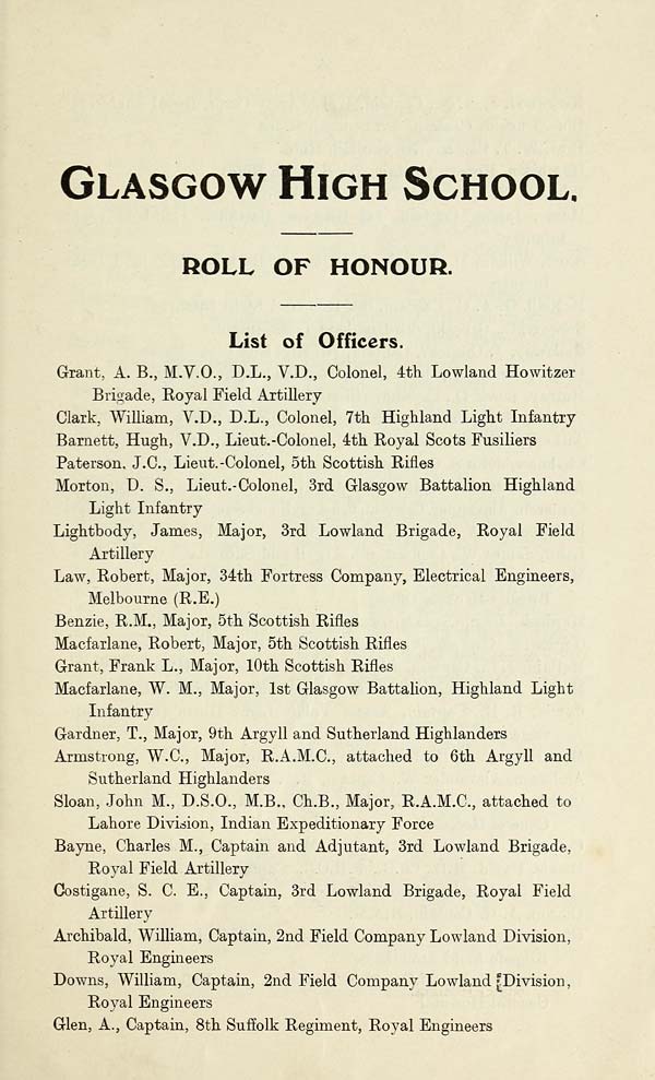 (5) [Page 3] - List of officers: Colonels -- Captains