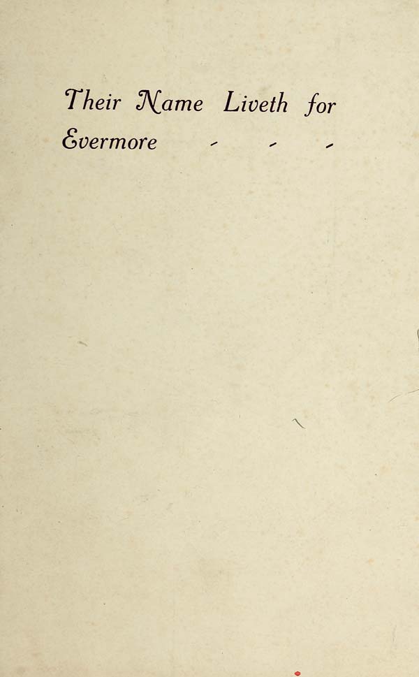 (1) Front cover - Their name liveth for evermore