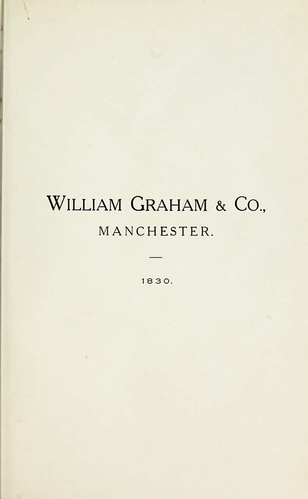(275) [Page 263] - William Graham & Co., Manchester, 1830