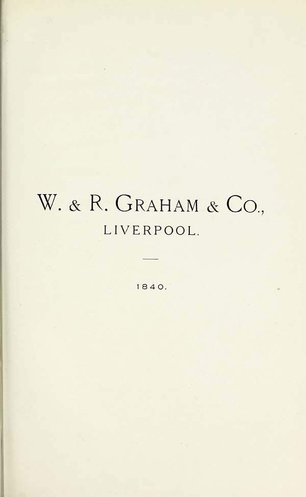 (447) [Page 435] - W. & R. Graham & Co., Liverpool, 1840