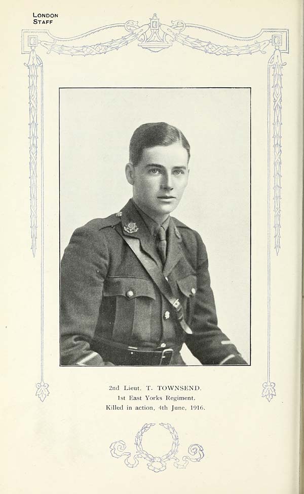 (498) Portrait - Second Lieutenant T. Townsend