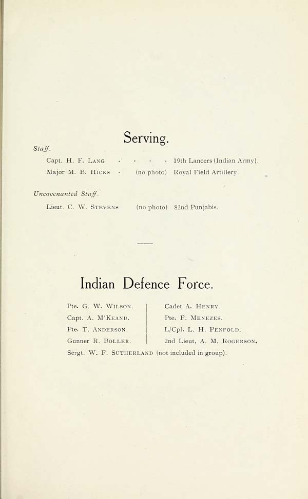 (537) [Page 525] - Serving; Indian Defence Force