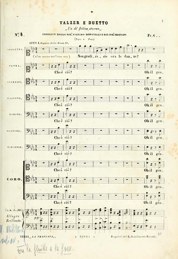(41) Page 37 - No. 4. Valzer e Duetto (S. e T.): Un dì felice, eterea