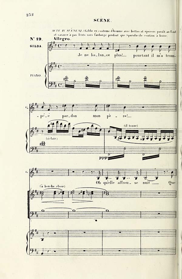 (260) Page 252 - No. 19. Scène, trio et tempête -- Je ne balance plus