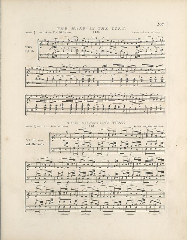 (257) Page 107 - Hare in corn -- Chanter's tune