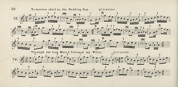 (78) Page 58 - To-morrow shall be wedding day -- Through long muir I followed my Willie