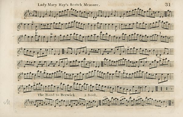 (34) Page 31 - Lady Mary Hay's Scotch Measure -- Road to Berwick, a Reel