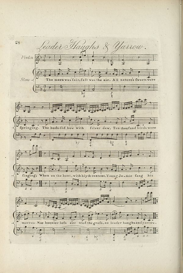 (68) Page 28 - Leader Haughs and yarrow (music)
