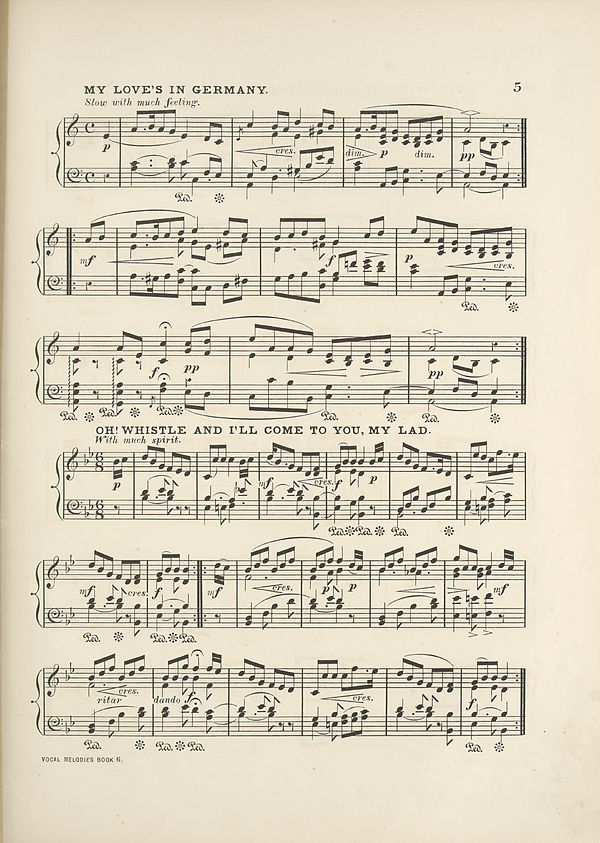 (63) Page 5 - My love's in Germany -- Oh whistle and I'll come to you ...