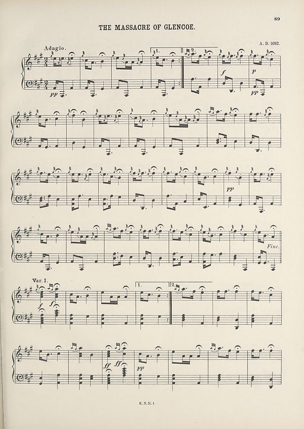 101 Page 89 Massacre Of Glencoe Glen Collection Of Printed Music Printed Music Gesto Collection Of Highland Music Special Collections Of Printed Music National Library Of Scotland