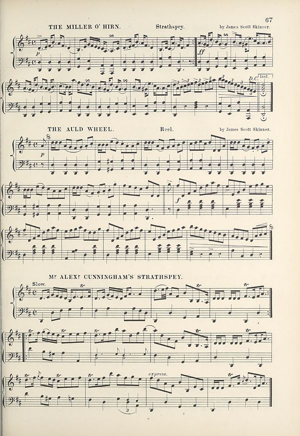 (83) Page 67 - Miller O'Hirn -- Auld Wheel -- Mr Alex Cunningham's Strathspey