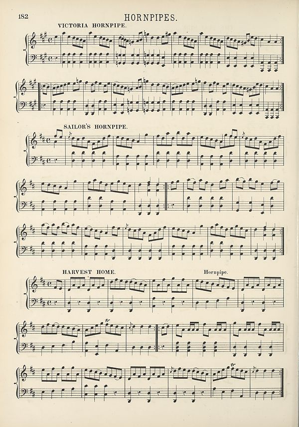 (198) Page 182 - Victoria Hornpipe -- Sailor's Hornpipe -- Harvest Home