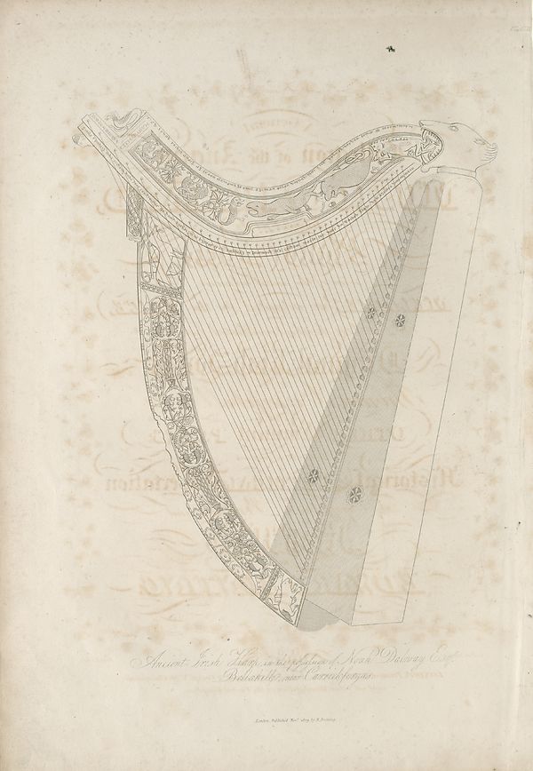 (8) Frontispiece - Ancient Irish harp