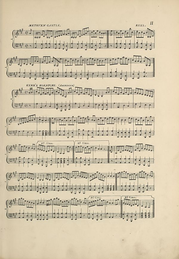 (23) Page 11 - Methven Castle reel -- Kerr's hornpipe (Aberdeen)