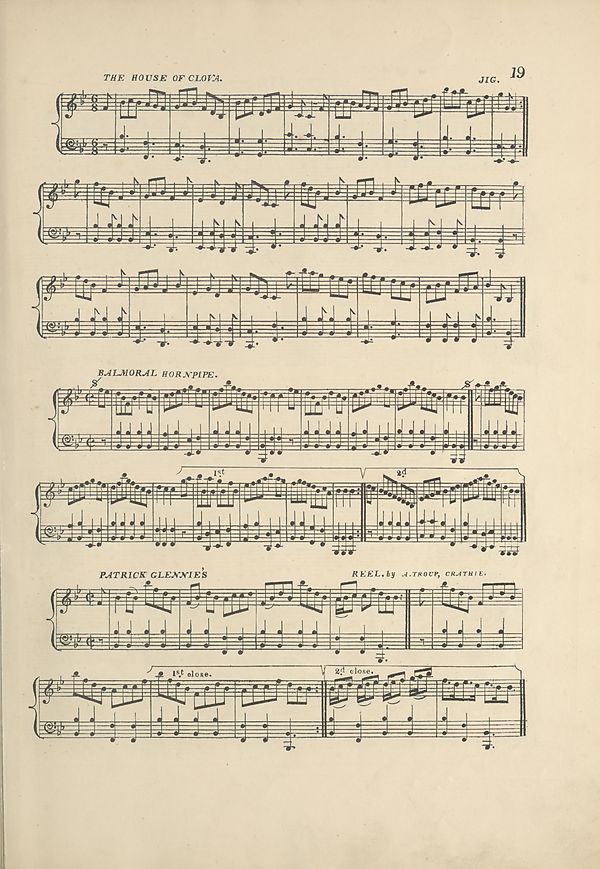 (31) Page 19 - House of Clova jig -- Balmoral hornpipe -- Patrick Glennie's reel