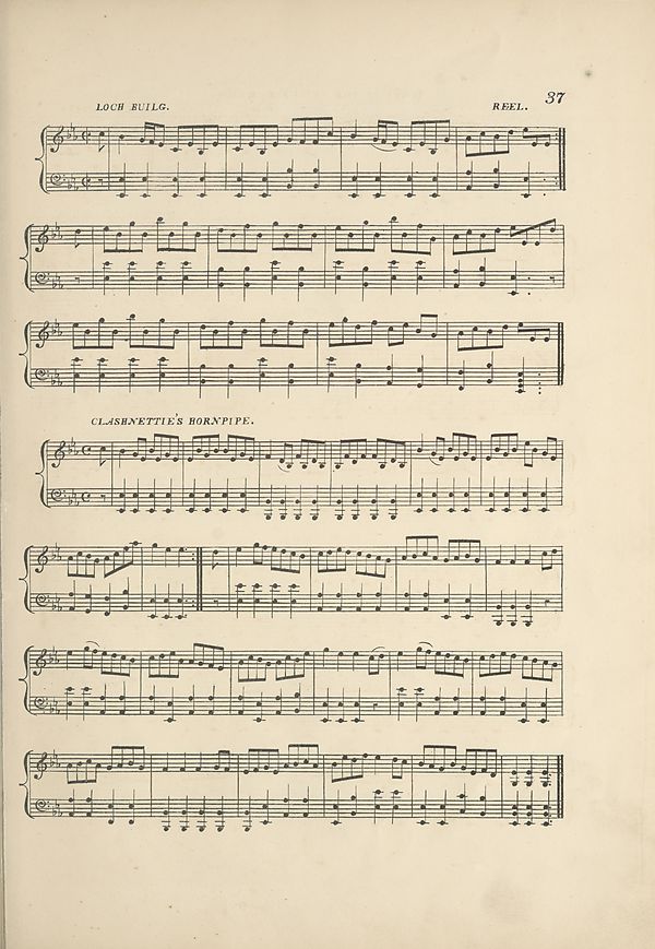 (49) Page 37 - Loch Builg reel -- Clashnettie's hornpipe