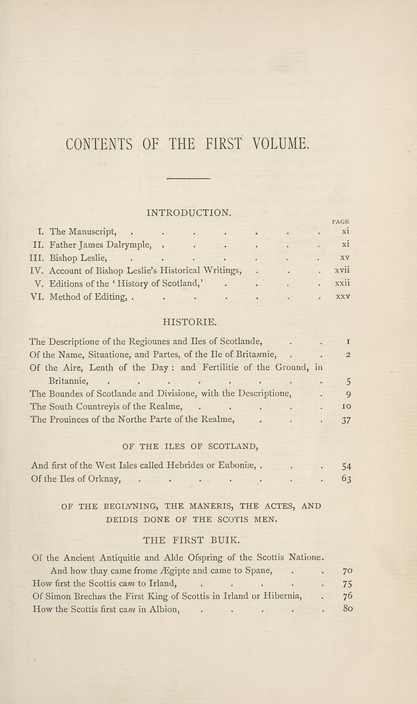 (11) [Page vii] - Contents of the first volume
