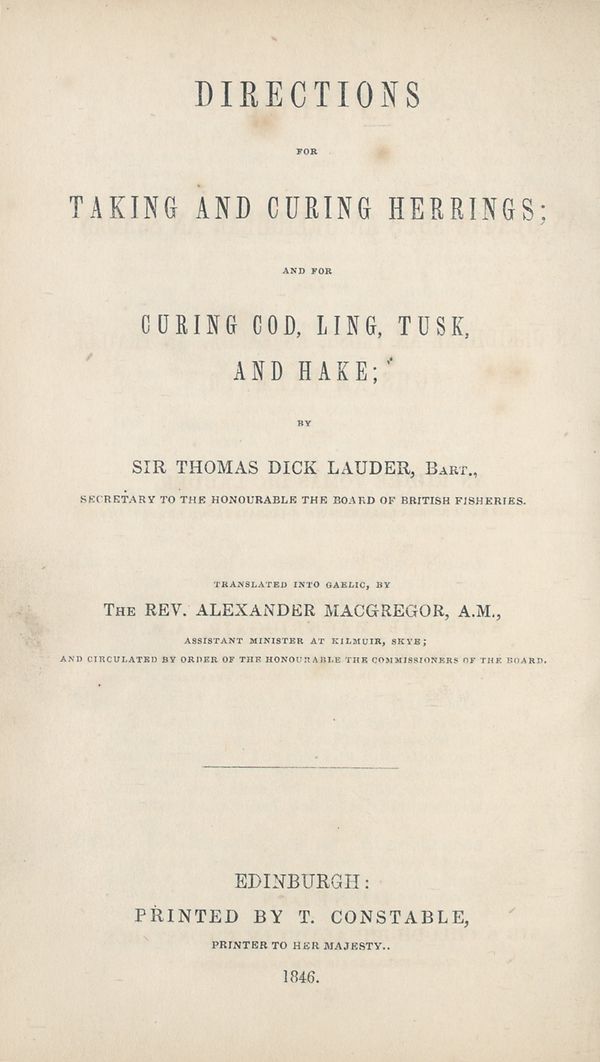 (2) Added English title page - Directions for taking and curing herrings