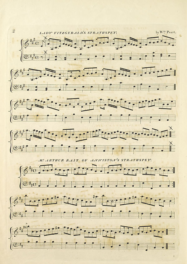 (12) Page 2 - Lady Fitzgerald's strathspey -- Mr. Arthur of Anniston's strathspety