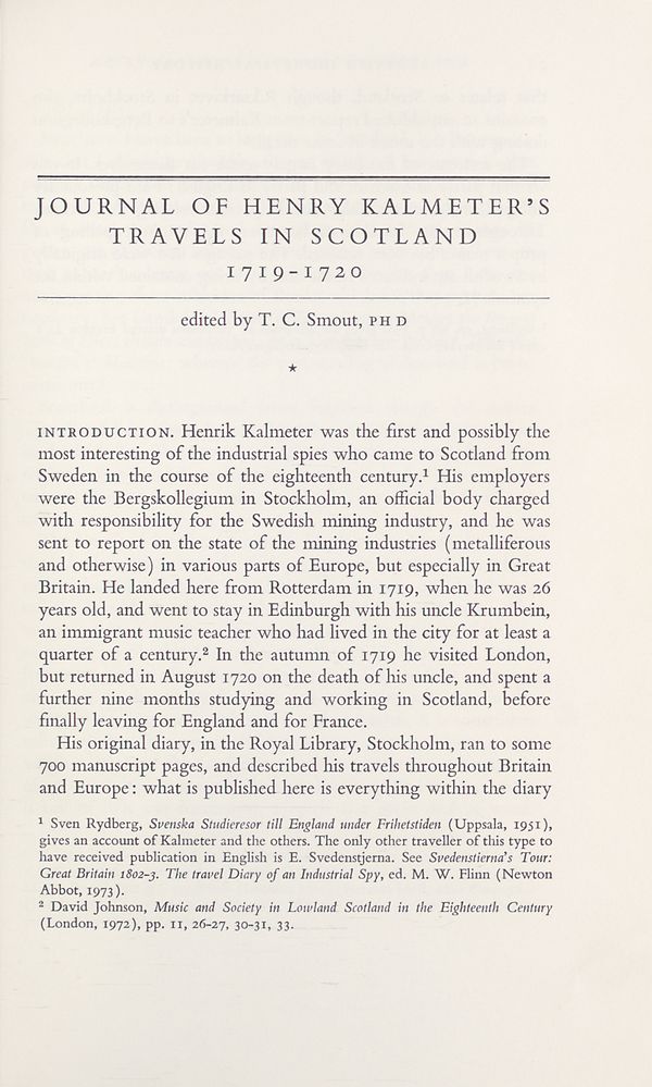 (46) [Page 1] - Journal of Henry Kalmeter's travels in Scotland