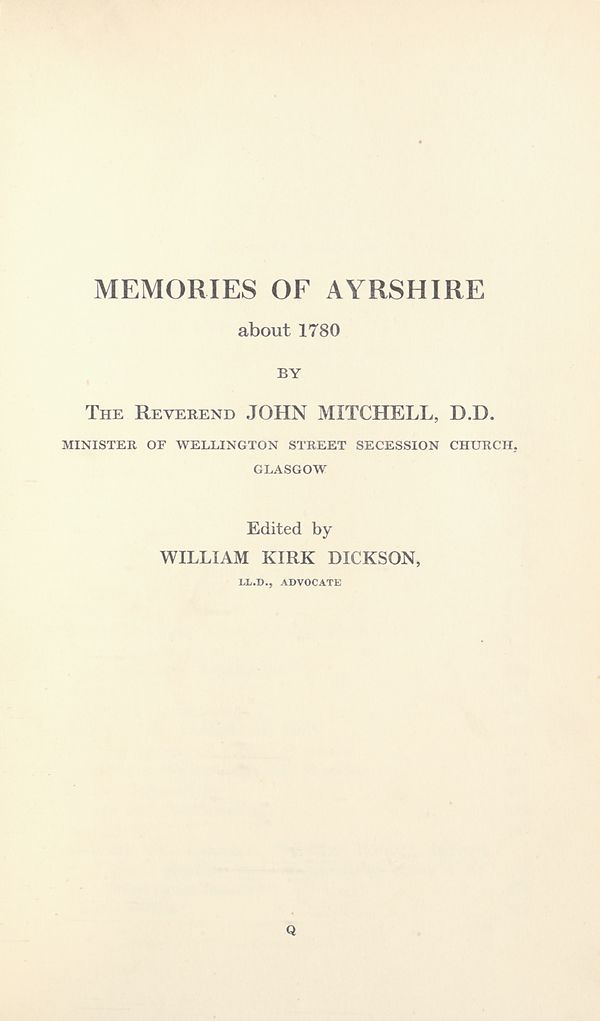 (256) Page 243 - Memories of Ayrshire, about 1780