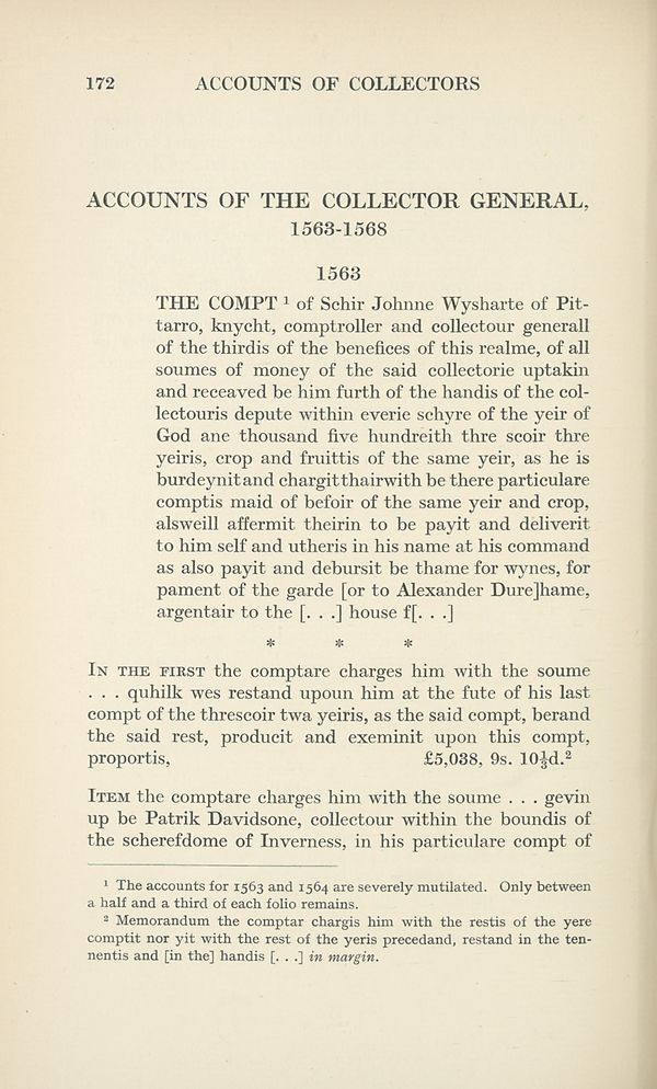 (221) Page 172 - Accounts of the Collector General 1563-1568